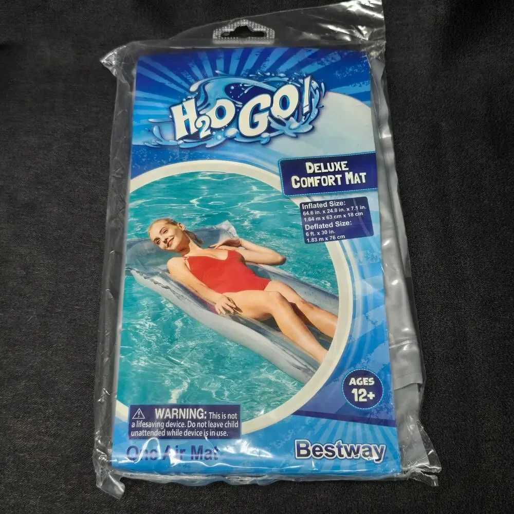Bestway H2o Go Deluxe Comfort Air Mat Pool Float 64
